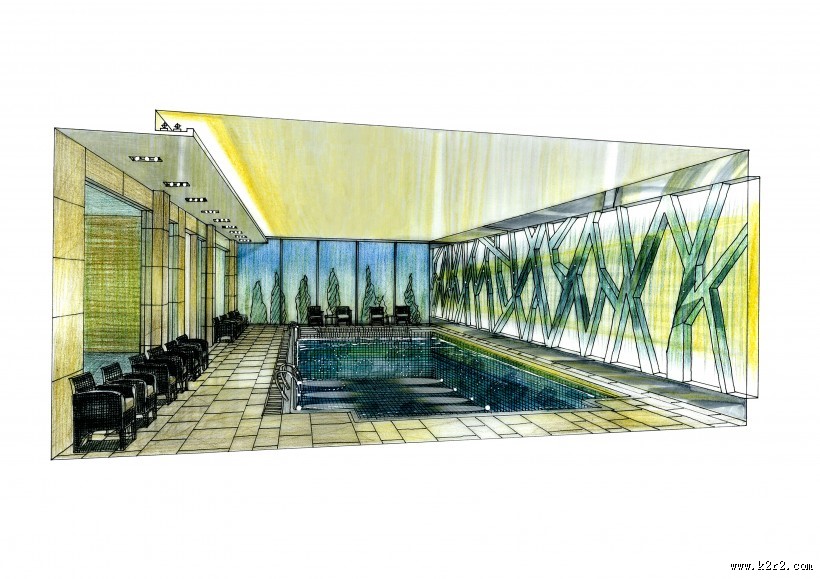 合景上城湾畔室内设计手绘图片