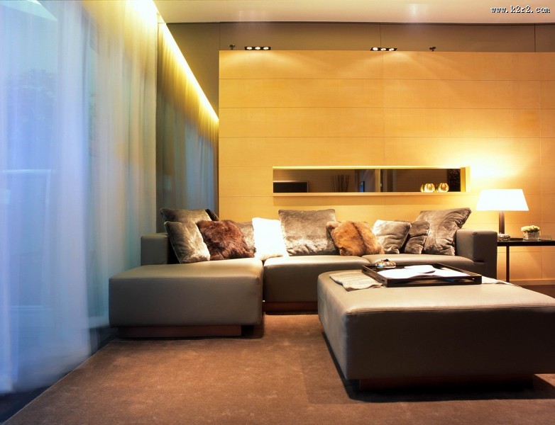 擎天半岛客厅样板图片