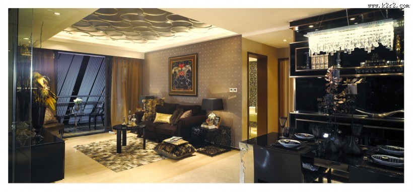 奢华风客厅样板图片