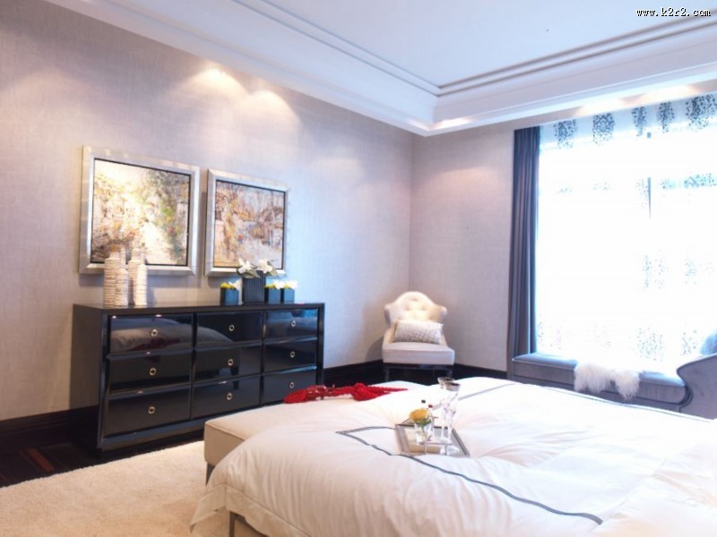 大连星海湾壹号样板房卧室图片