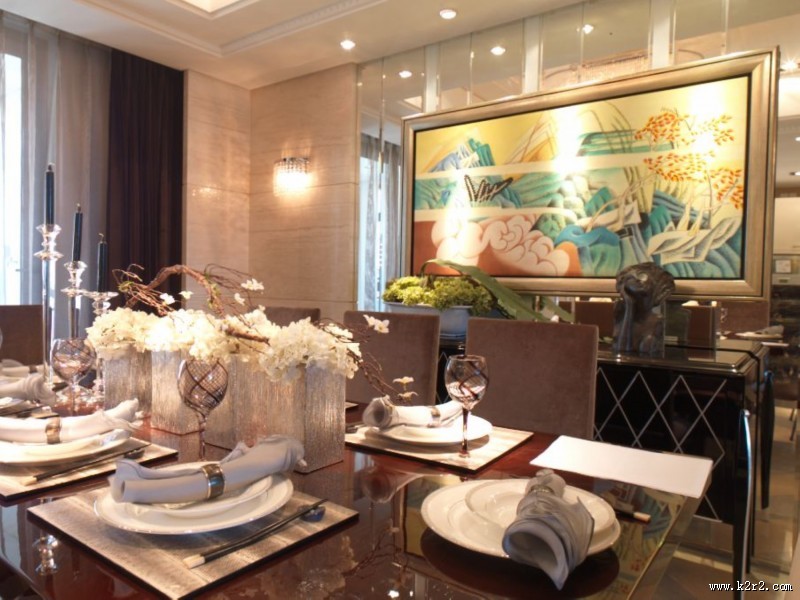 大连星海湾壹号样板房餐厅图片