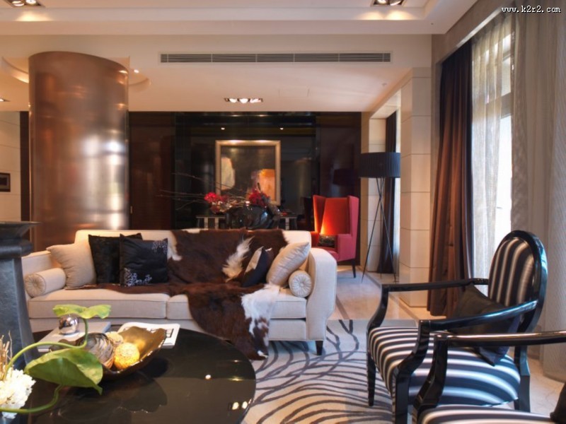 大连星海湾壹号样板房客厅图片