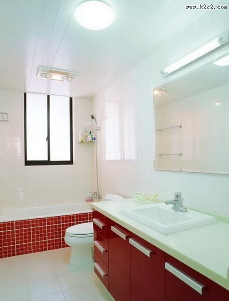 热情红色系卫生间设计图片