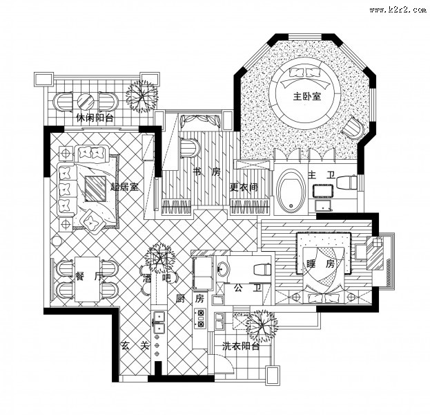 增城锦绣湖畔豪苑6座04型样板间设计图片