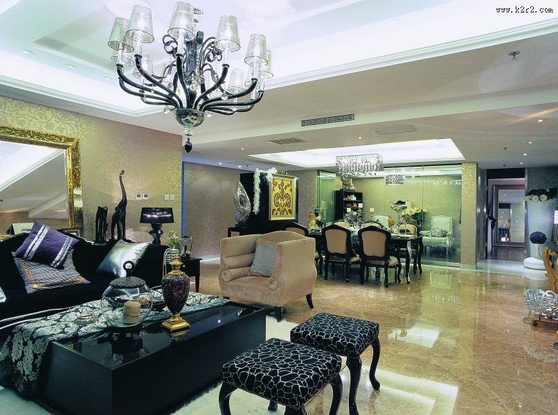 北京官园西派公寓E型样板房室内设计图片