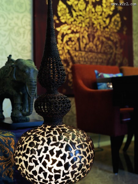 北京官园西派公寓A型东南亚风格样板房设计图片