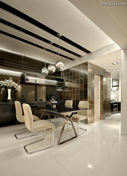 2008中江国际花城黑白写意空间室内装修图片大全