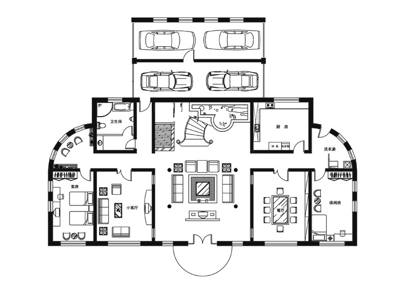 中钢别墅室内设计案例图片