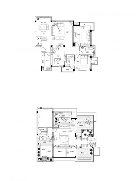 武汉万科城市花园顶层复式样板房图片