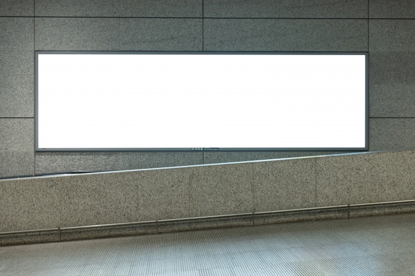 机场空白广告牌海报图片