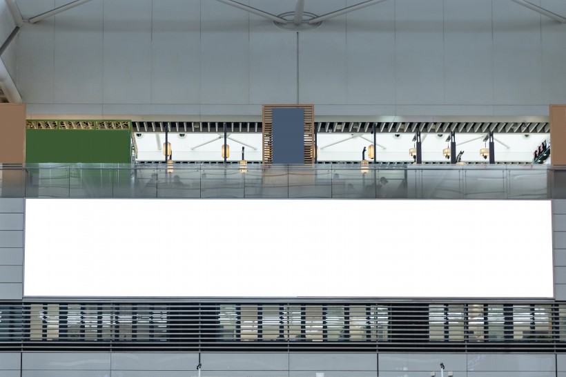 动车站空白广告牌图片