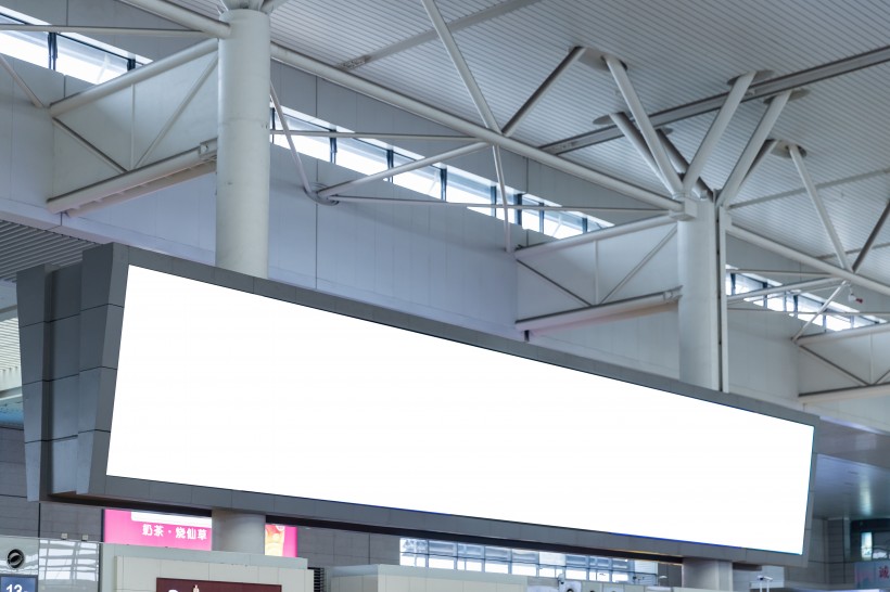 动车站空白广告牌图片