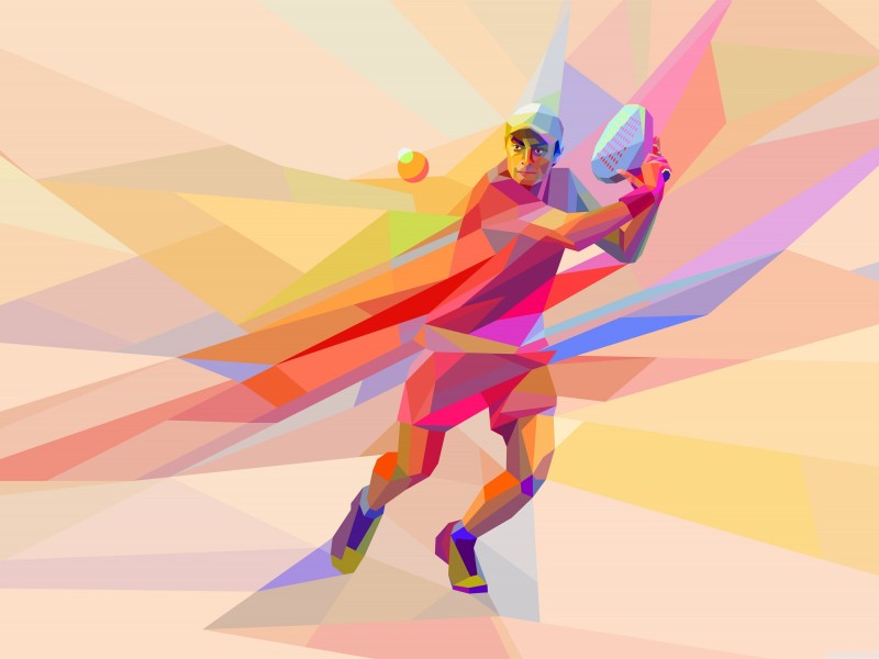 炫彩网球运动电脑设计图片