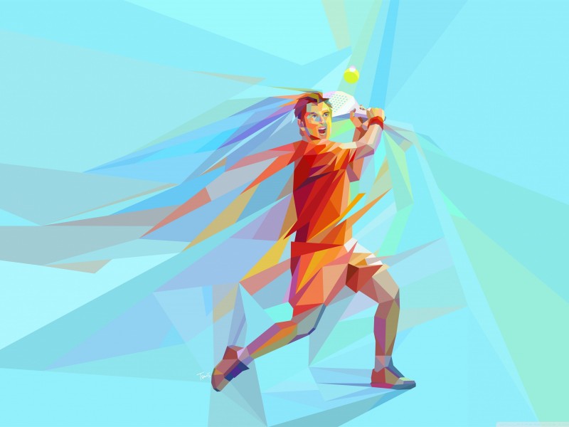 炫彩网球运动电脑设计图片