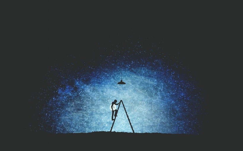 星空之梦创意设计剪影图片