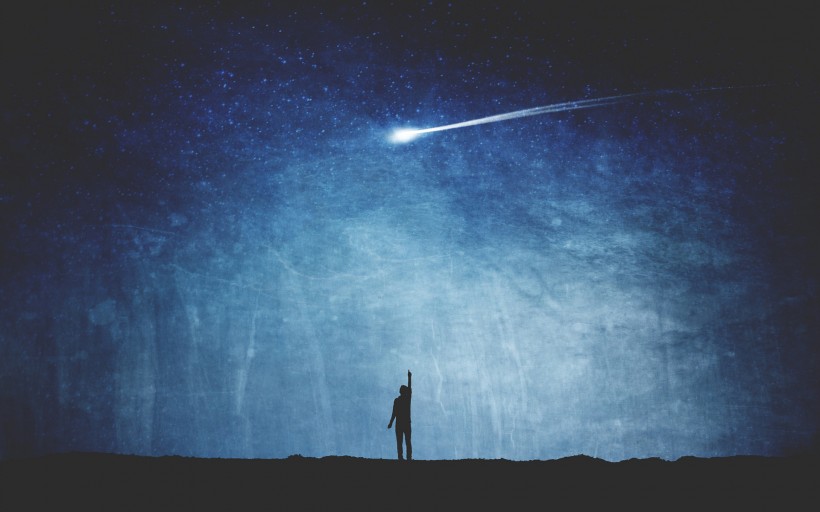 星空之梦创意设计剪影图片