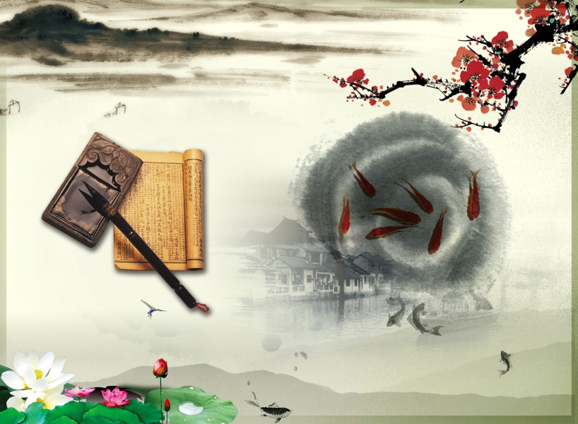 中国风诗意海报图片