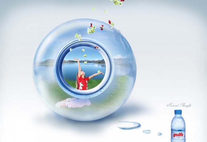 矿泉水广告创意图片