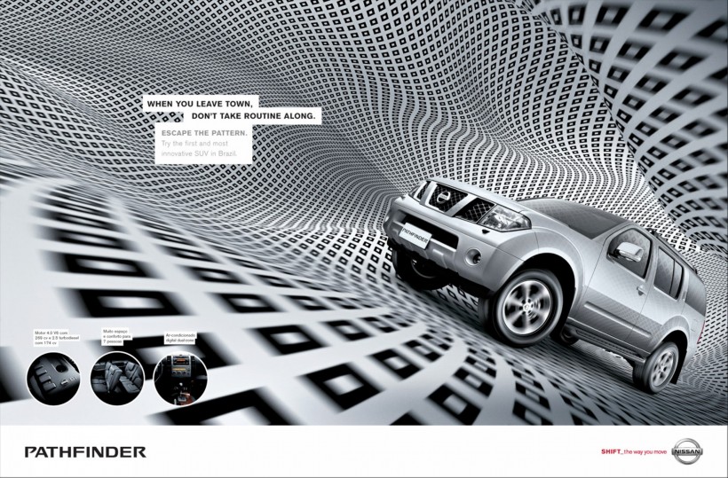 尼桑车海报经典设计图片