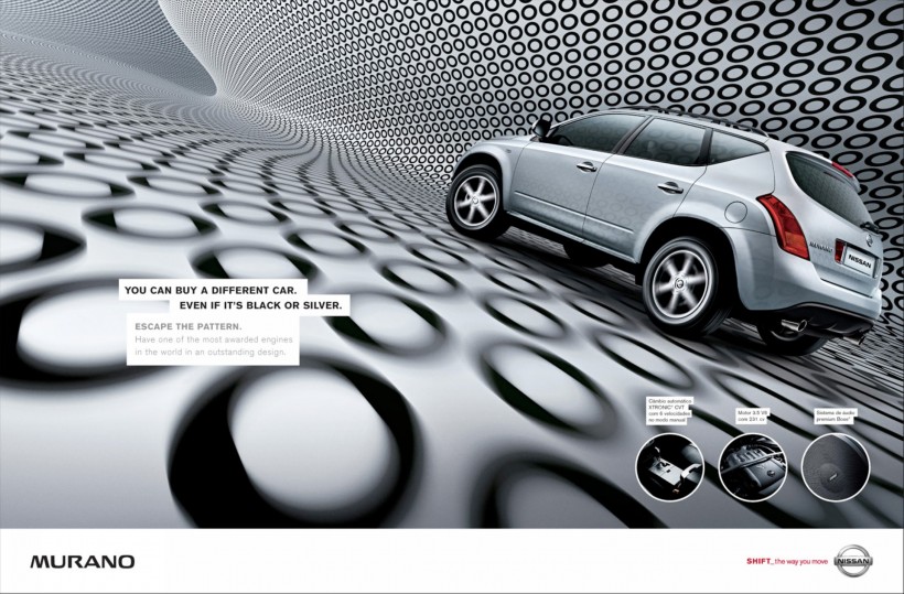 尼桑车海报经典设计图片