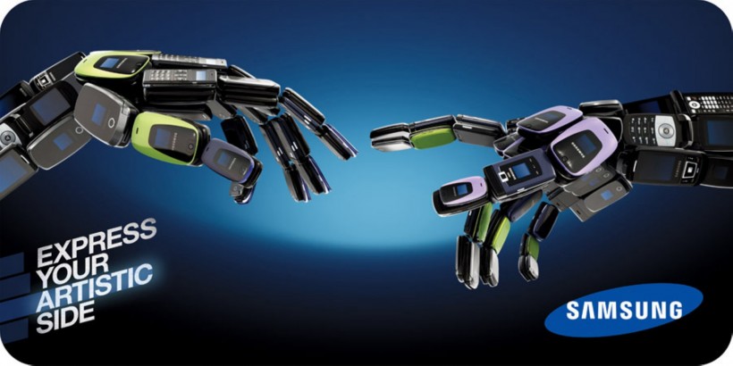 三星手机创意海报图片