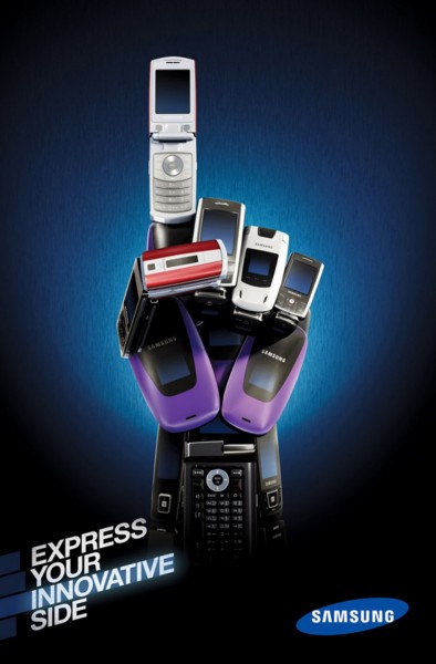 三星手机创意海报图片