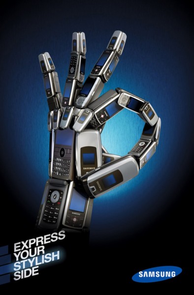 三星手机创意海报图片