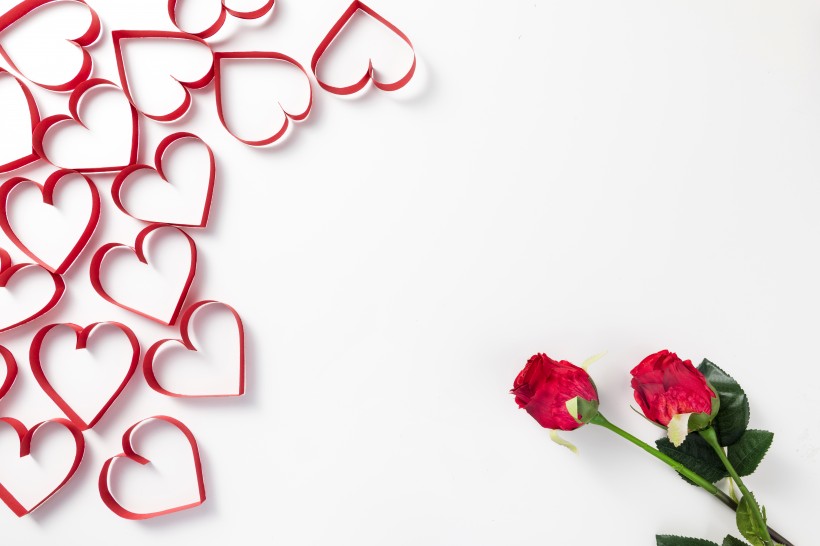 七夕情人节爱心丝带图片大全