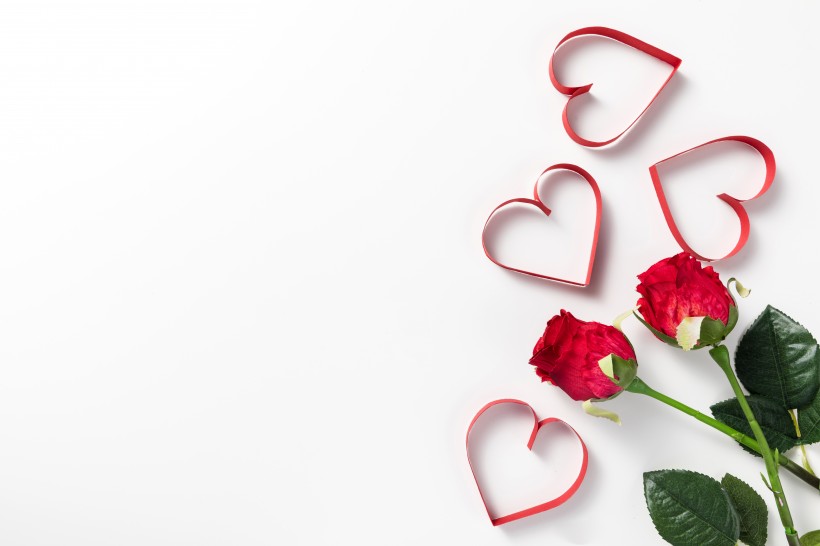 七夕情人节爱心丝带图片大全