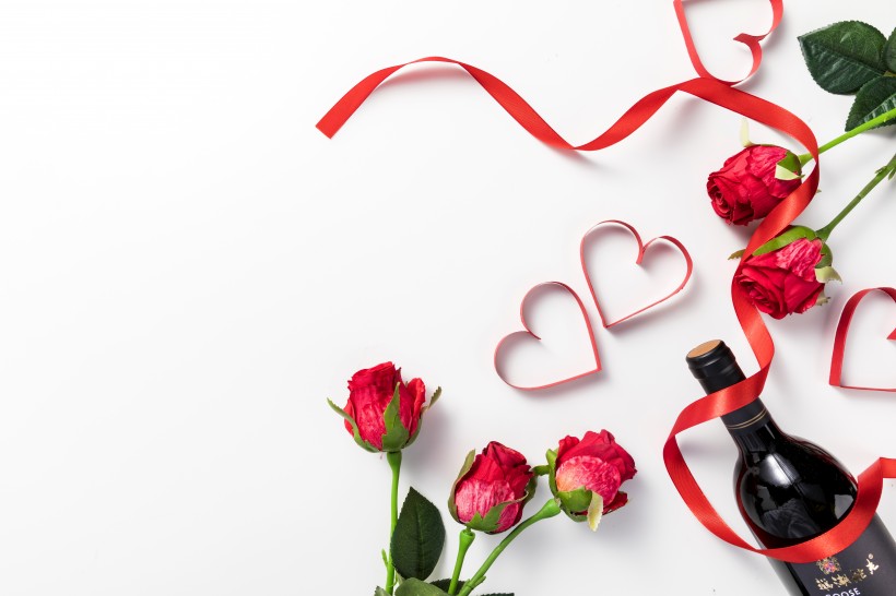 七夕情人节爱心丝带图片大全