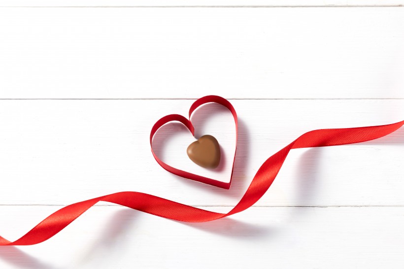 七夕情人节爱心丝带图片大全