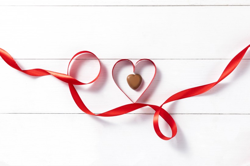 七夕情人节爱心丝带图片大全