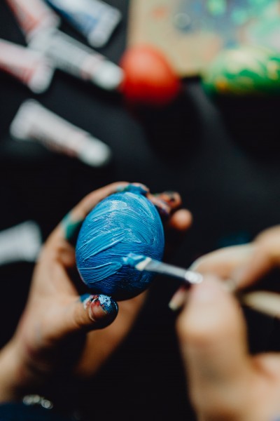 复活节彩蛋的彩绘过程图片大全