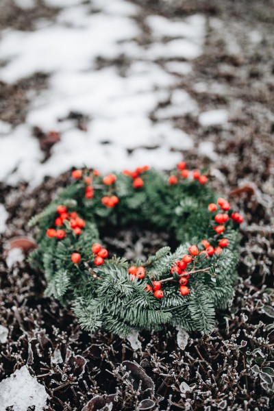 好看的圣诞花环图片