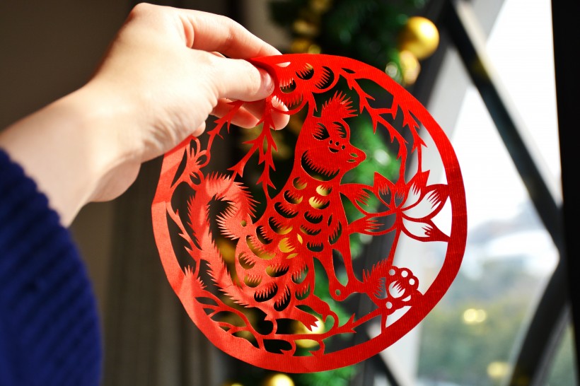 红色的春节窗花图片