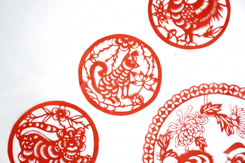 红色的春节窗花图片