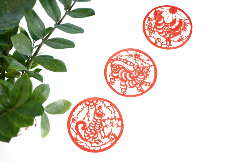 红色的春节窗花图片