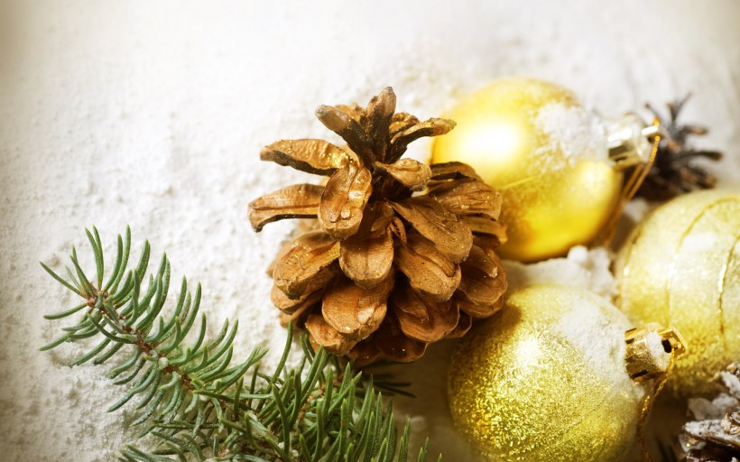 圣诞节彩球图片