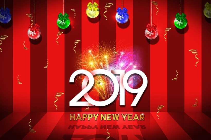 2019新年快乐艺术设计素材图片