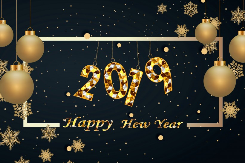 2019新年快乐艺术设计素材图片