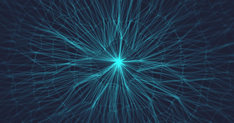 蓝色色彩流动背景图片