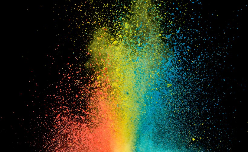 暖色调彩色粉末背景图片大全