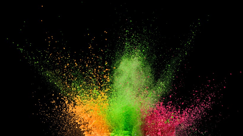 暖色调彩色粉末背景图片大全