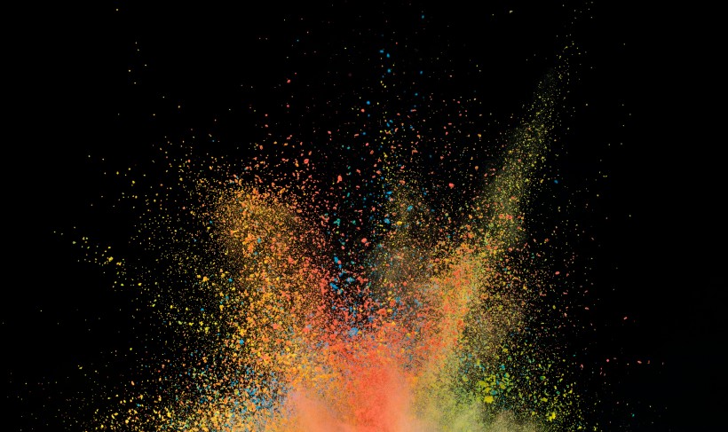 暖色调彩色粉末背景图片大全