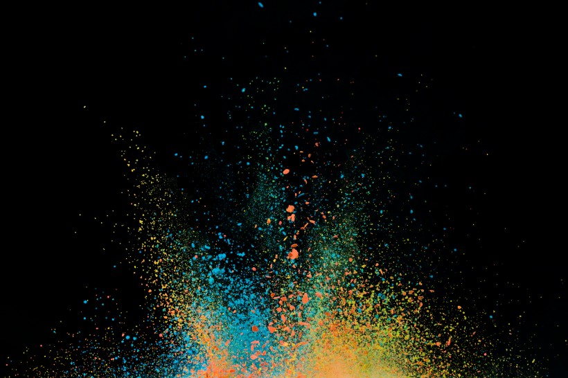 暖色调彩色粉末背景图片大全