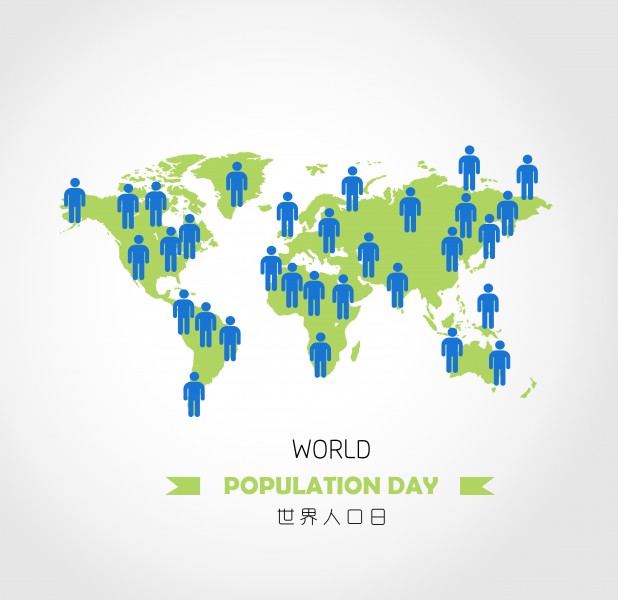 世界人口日海报素材图片