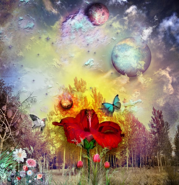 春天艺术元素背景图片