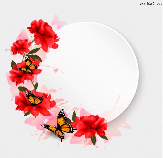 多彩蝴蝶背景图片