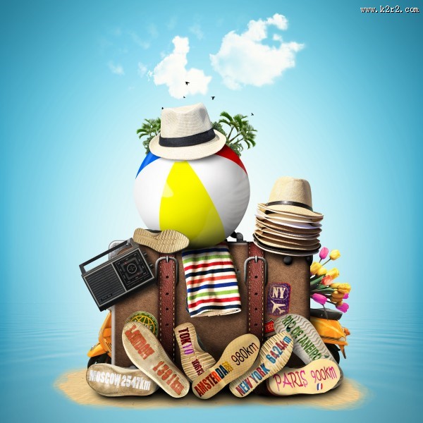 旅游主题元素设计图片大全