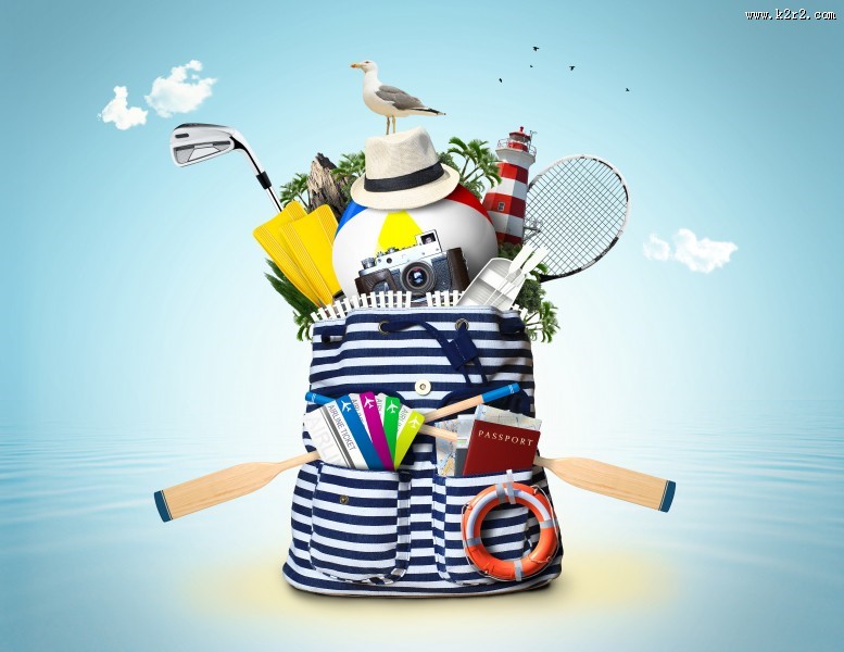 旅游主题元素设计图片大全